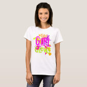 T-shirt Cette fille Glows Costume 80s Glow Halloween Party (Devant entier)
