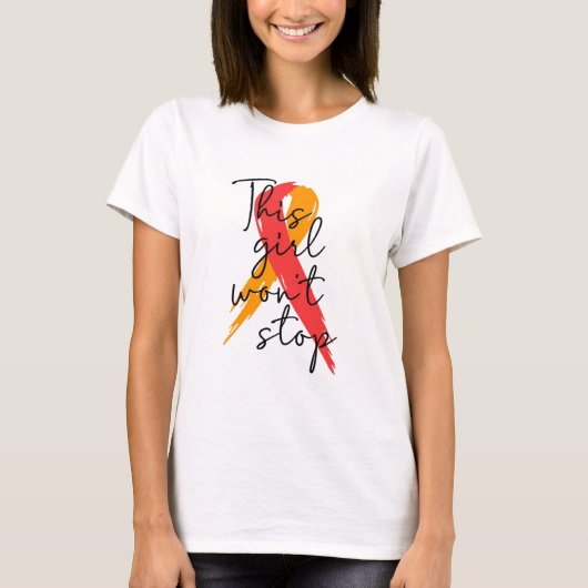 T-shirt Cette fille n'arrêtera pas Myelofibrosis (Devant)