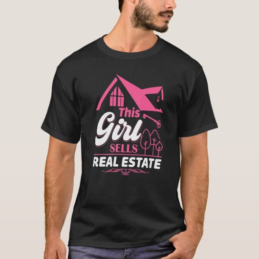 T-shirt Cette Fille Vend Immobilier Femme Realtor (Devant)