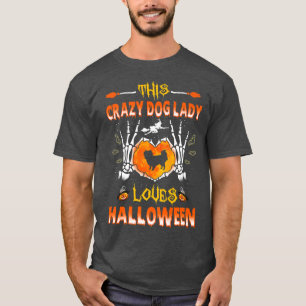 T-shirt Cette folle dame chienne Japanese Chin aime Hallow