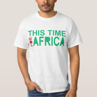 T-shirt Cette heure pour le rouge vert de l'Afrique