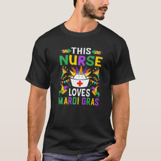 T-shirt Cette infirmière adore Mardi Gras Nola Fête de Ma