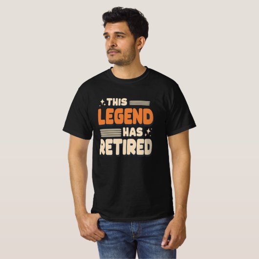 T-shirt Cette Légende A Retraité Drôle Texte Classique (Devant entier)