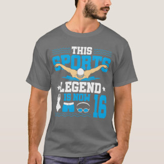 T-shirt Cette légende du sport a désormais 16 nages 16ème