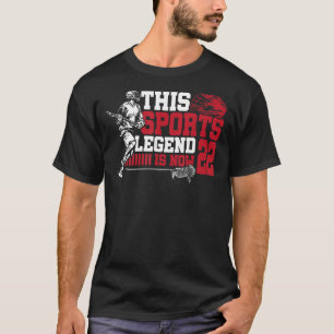 T-shirt Cette Légende Du Sport Est Maintenant 22 Lacrosse