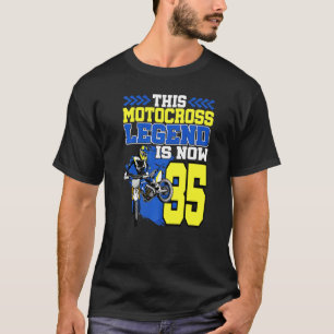 T-shirt Cette Légende Motocross Est Maintenant 35 Motocycl