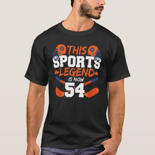 T-shirt Cette légende sportive est maintenant 54 Jeu de ho (Devant)