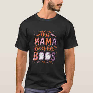 T-shirt Cette maman adore ses garçons Halloween Boo Ghost