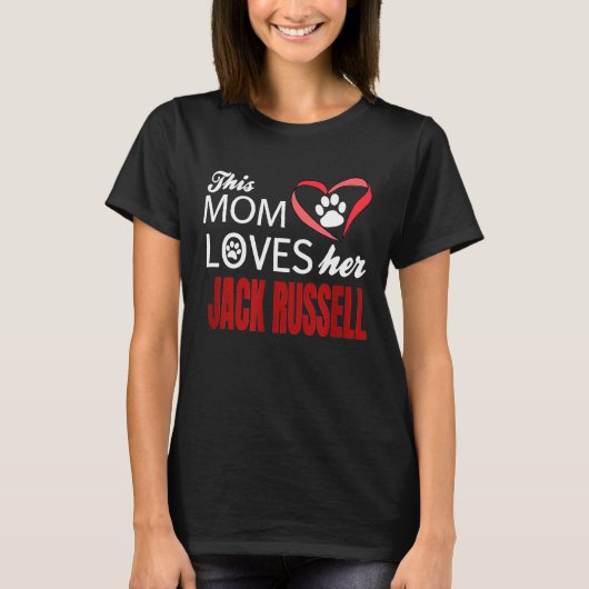 T-shirt Cette Maman adore son Jack Russell Terrier Chien (Devant)