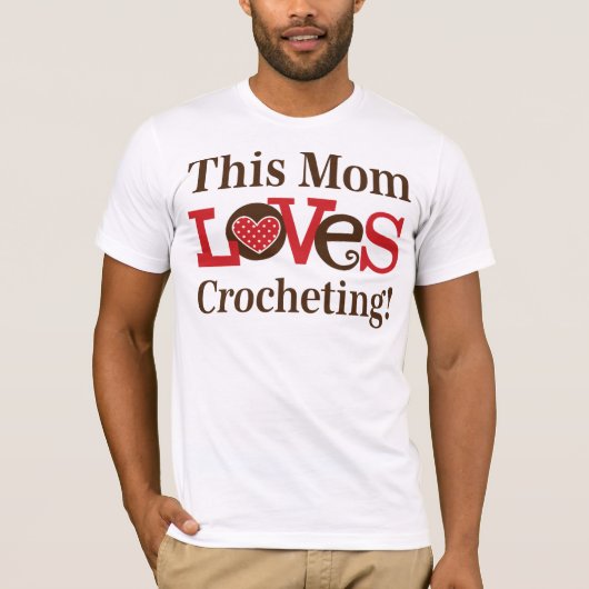 T-shirt Cette maman aime faire du crochet (Devant)