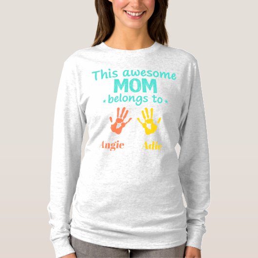 T-shirt Cette maman appartient à (Devant)