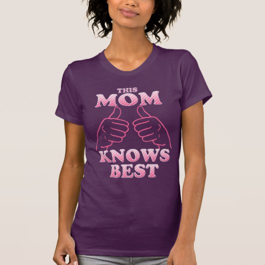 T-shirt Cette maman connaît le mieux en rose (Devant)