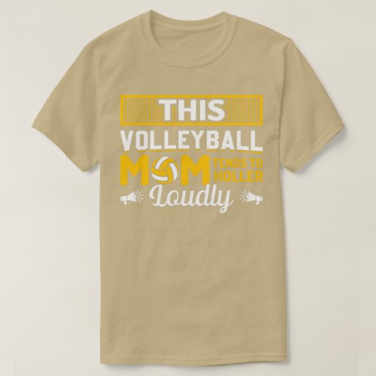 T-shirt Cette maman de volley-ball a tendance à Holler (Design devant)