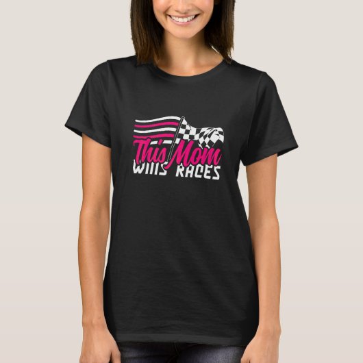 T-shirt Cette maman gagne les courses I Cone Racing Autocr (Devant)