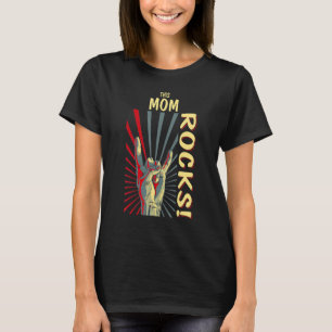 T-shirt Cette Maman Rocks Vintage Retro Concert les années