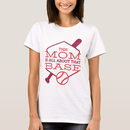T-shirt Cette MME parle de la mère de baseball de base-bal (Devant)