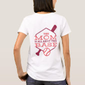 T-shirt Cette MME parle de la mère de baseball de base-bal (Dos)