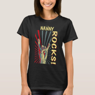 T-shirt Cette Nanny Rocks Vintage Retro Concert les années