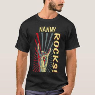 T-shirt Cette Nanny Rocks Vintage Retro Concert les années