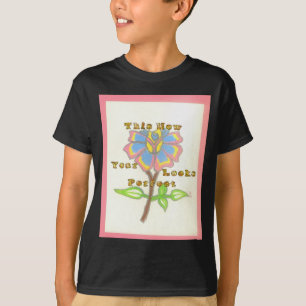 T-shirt Cette nouvelle année semble parfait floral texte a