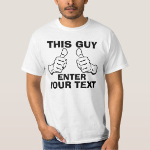 T-shirt Cette personnaliser de type il (texte noir)