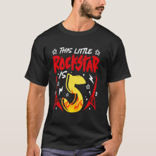 T-shirt Cette Petite Rock Star a 5 ans Guitare pour 5ème A