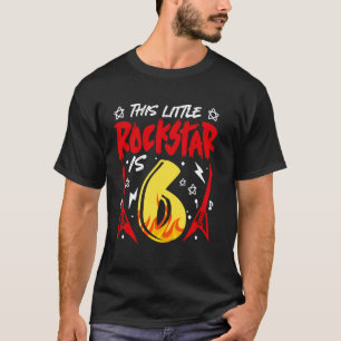 T-shirt Cette Petite Rock Star a 6 ans Guitare pour 6ème A