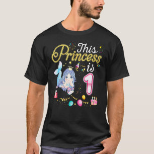 T-shirt Cette princesse a 1 an 1er anniversaire Mermaid H