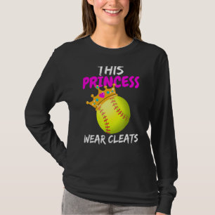 T-shirt Cette Princesse Porte Le Softball Clefs