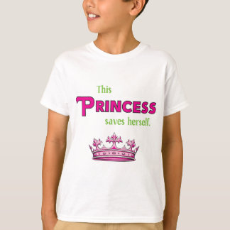 T-shirt Cette princesse Saves Herself