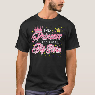 T-shirt Cette Princesse Va Être Une Grande Soeur Baby Rev