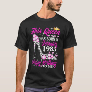 T-shirt Cette Reine Est Née En Février 1983 40e Anniversai