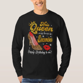 T-shirt Cette Reine Est Née En Joyeux Anniversaire Pour Mo