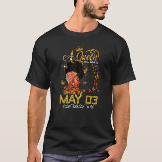 T-shirt Cette Reine Est Née Le 03 Juillet Joyeux Anniversa