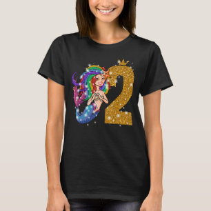 T-shirt Cette Sirène A 2 Ans Mignonne Sirène 2e Naissance