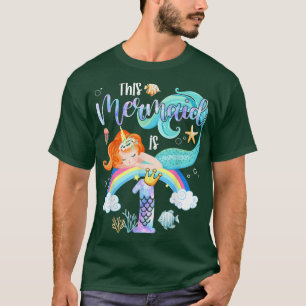 T-shirt Cette Sirène Est 1Er Anniversaire Filles Unicorn M