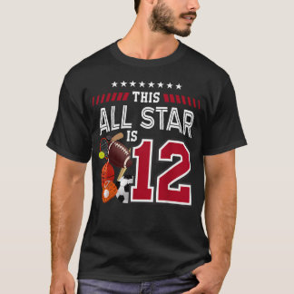 T-shirt Cette star est un amoureux du sport pour son 12e a