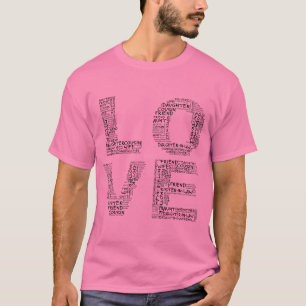 T-shirt Ceux aimés de soutiens (texte noir)