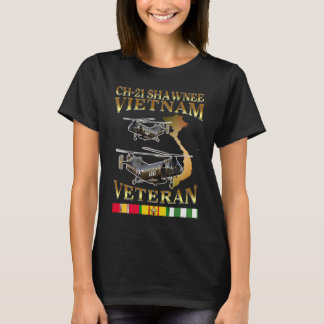 T-shirt CH 21 Shawnee h21 helicopter Vietnam veteran