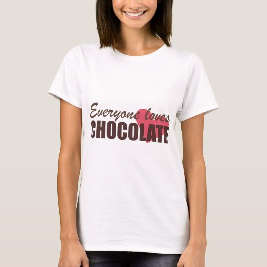T-shirt Chacun aime le chocolat (Devant)