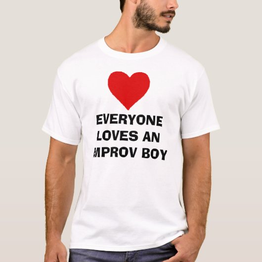T-SHIRT CHACUN AIME UN GARÇON D'IMPROV (Devant)