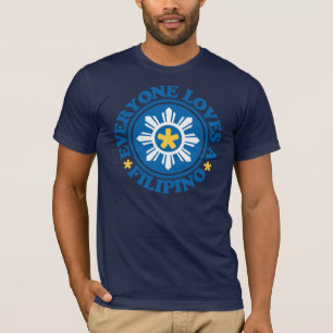 T-shirt Chacun aime un Philippin - bleu
