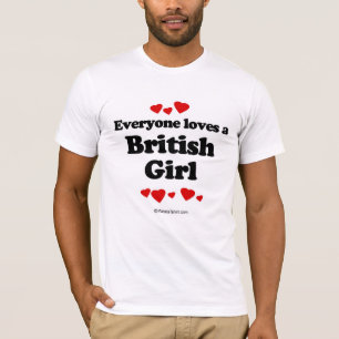 T-shirt Chacun aime une fille britannique