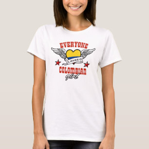 T-shirt Chacun aime une fille colombienne