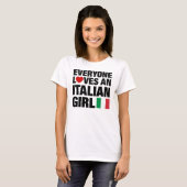 T-shirt Chacun aime une fille italienne (Devant entier)