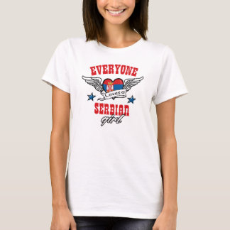 T-shirt Chacun aime une fille serbe