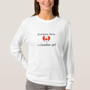 T-shirt Chacun aime une pièce en t canadienne de coeur de