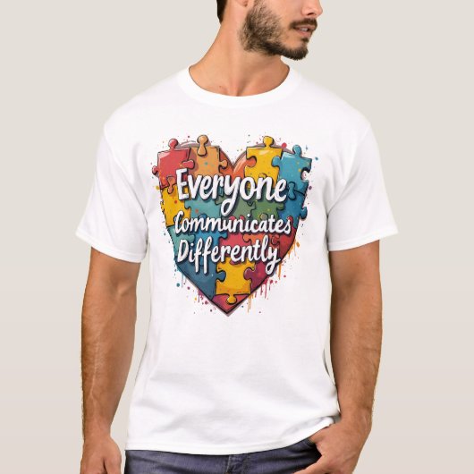 T-shirt Chacun communique différemment (Devant)