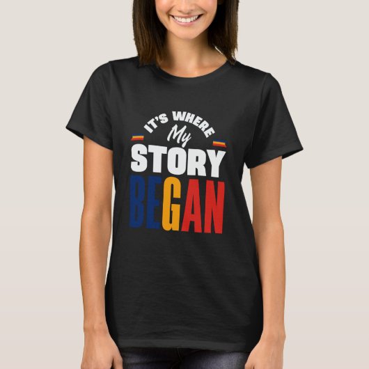 T-shirt Chad Chadian Chad Flag Its Where My Story Began Ch (Devant)