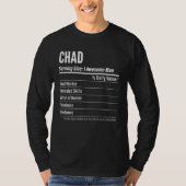 T-shirt Chad Nutritional Facts Serving Size Calories (Devant)
